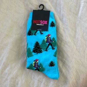 HOTSOX - hiker & trees girl socks fits shoe size 4-10.5 - brand new!